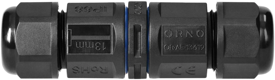 Orno Konektor Tiesus kabelinis jungiklis su greito prijungimo jungtimi IP68, 2x4mm2, 400V/20A