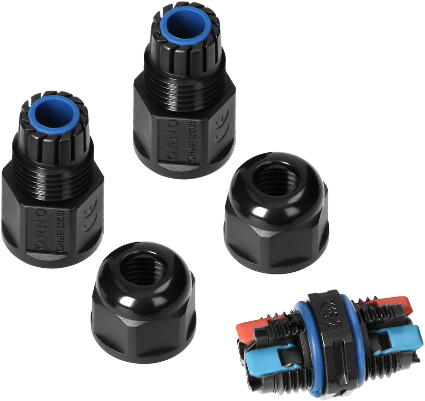 Orno Konektor Tiesus kabelinis jungiklis su greito prijungimo jungtimi IP68 MINI 2x1.5mm2, 400V/16A,