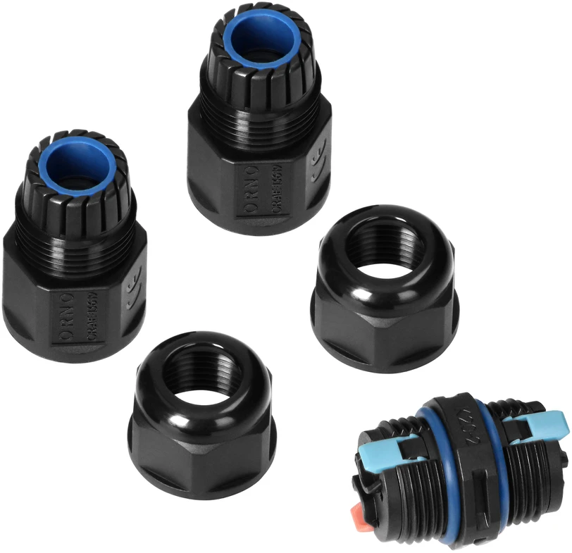 Orno Konektor Tiesus kabelinis jungiklis su greito prijungimo jungtimi IP68, 2x4mm2, 400V/20A