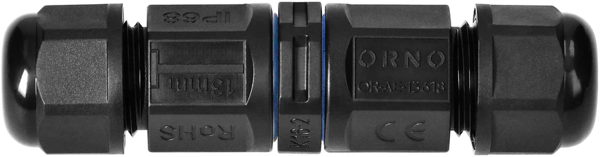 Orno Konektor Tiesus kabelinis jungiklis su greito prijungimo jungtimi IP68 MINI 2x1.5mm2, 400V/16A,