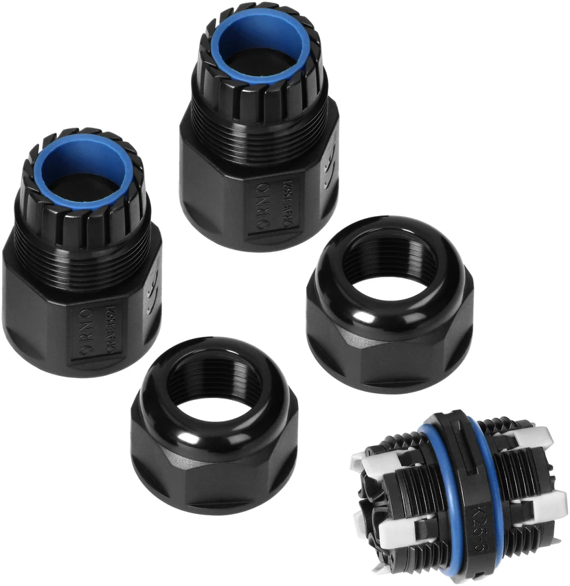 Konektor Tiesus kabelinis jungiklis su greito prijungimo jungtimi IP68, 5x4mm2, 400V/20A