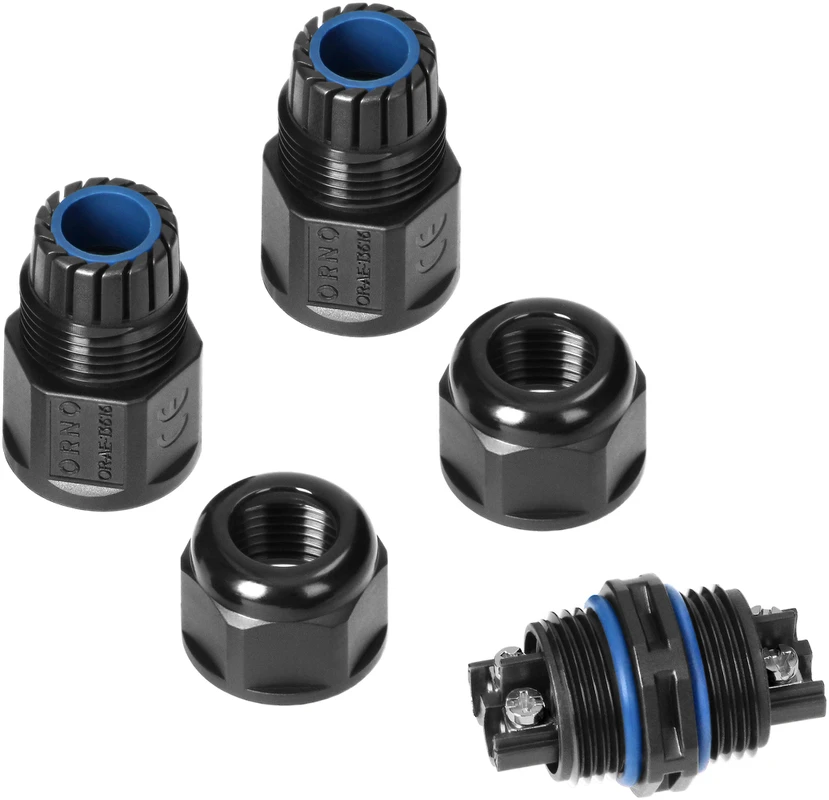 Orno Konektor Tiesus kabelio jungtis IP68, 2x4mm2, 400V/25A