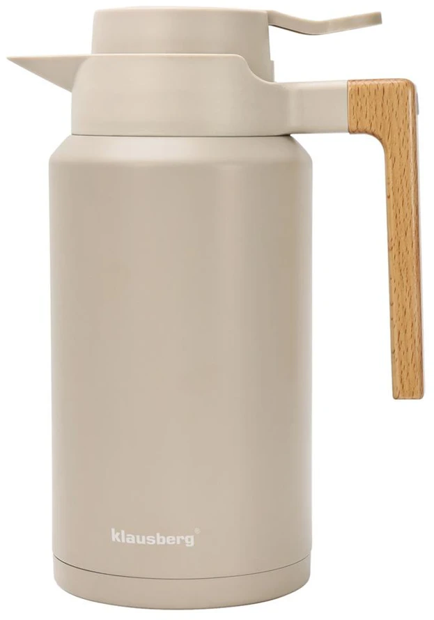 Konferencinis termosas, 2 l, 304 plienas, be BPA, smėlio spalvos, klausberg, kb-9014