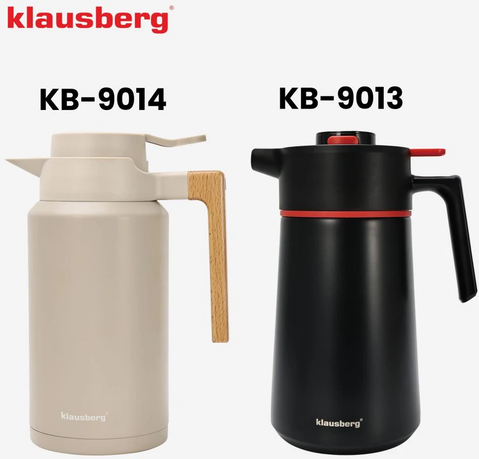 Konferencinis termosas, 2 l, 304 plienas, be BPA, smėlio spalvos, klausberg, kb-9014