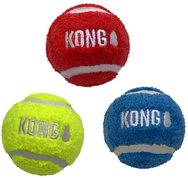 KONG - Sport Softies kamuoliukai - M - 3 vnt. pakuotėje - 6,5 cm