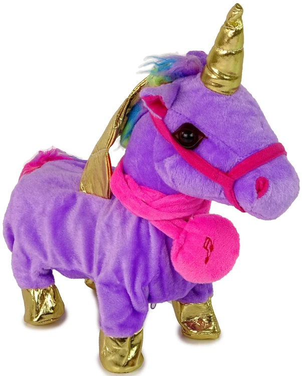 Lean Toys Interaktyvus vienaragis su auksiniais sparnais, 30 cm