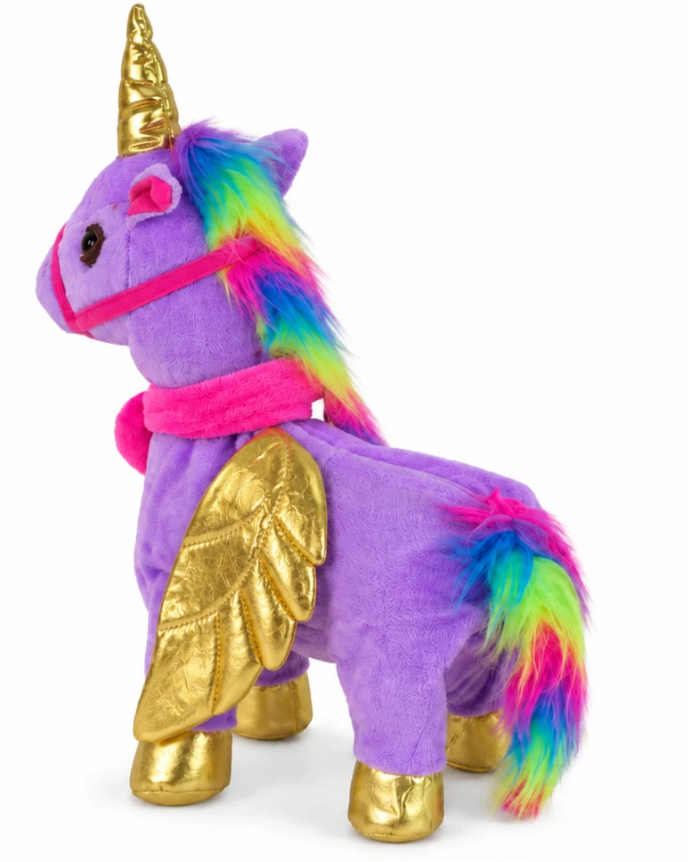 Lean Toys Interaktyvus vienaragis su auksiniais sparnais, 30 cm