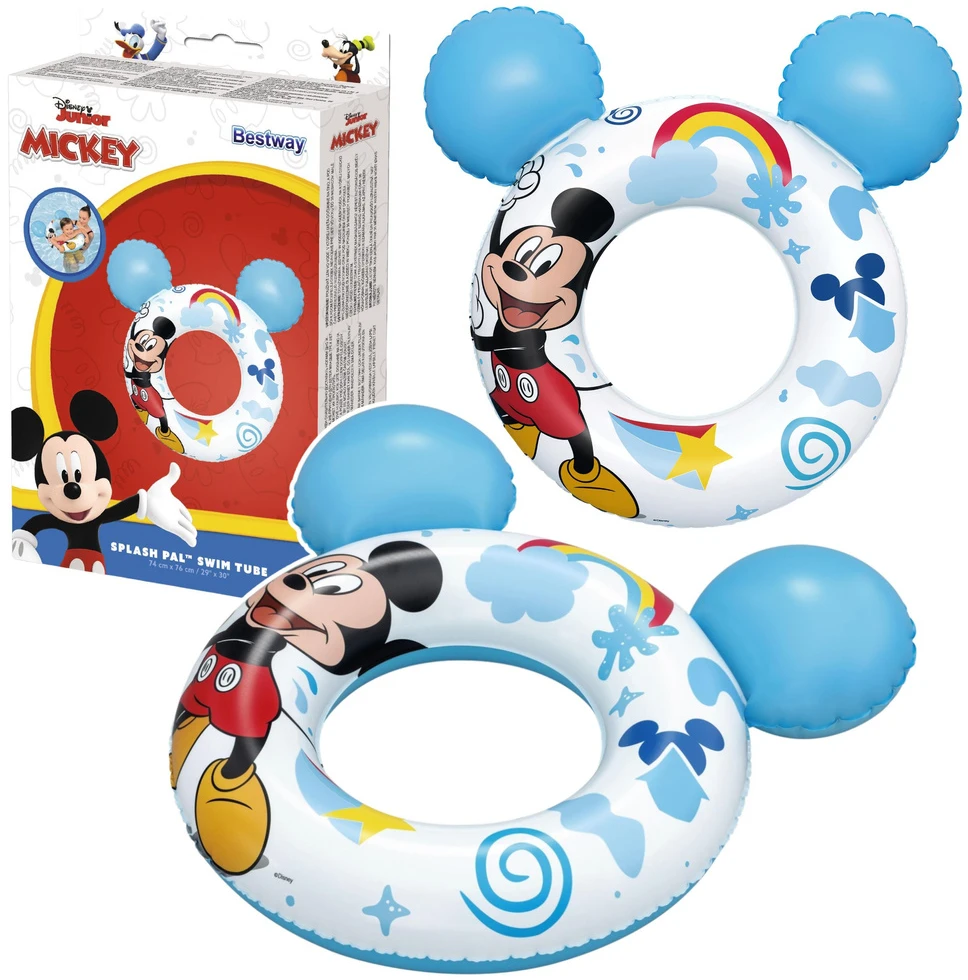 Pripučiamas ratas Bestway Mickey 9102, baltas, 760 mm