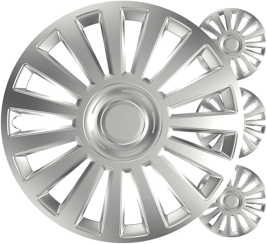 Versaco Ratų gaubtai 4 vnt. Luxury, sidabriniai 13"