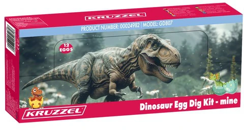 Kruzzel Vaikiškas žaidimas, 12 dinozaurų kiaušinių rinkinys kasinėjimams 24982