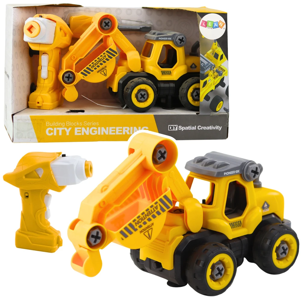 Lean Toys Dvigubas Ekskavatorius su Nuotolinio Valdymo Pultu