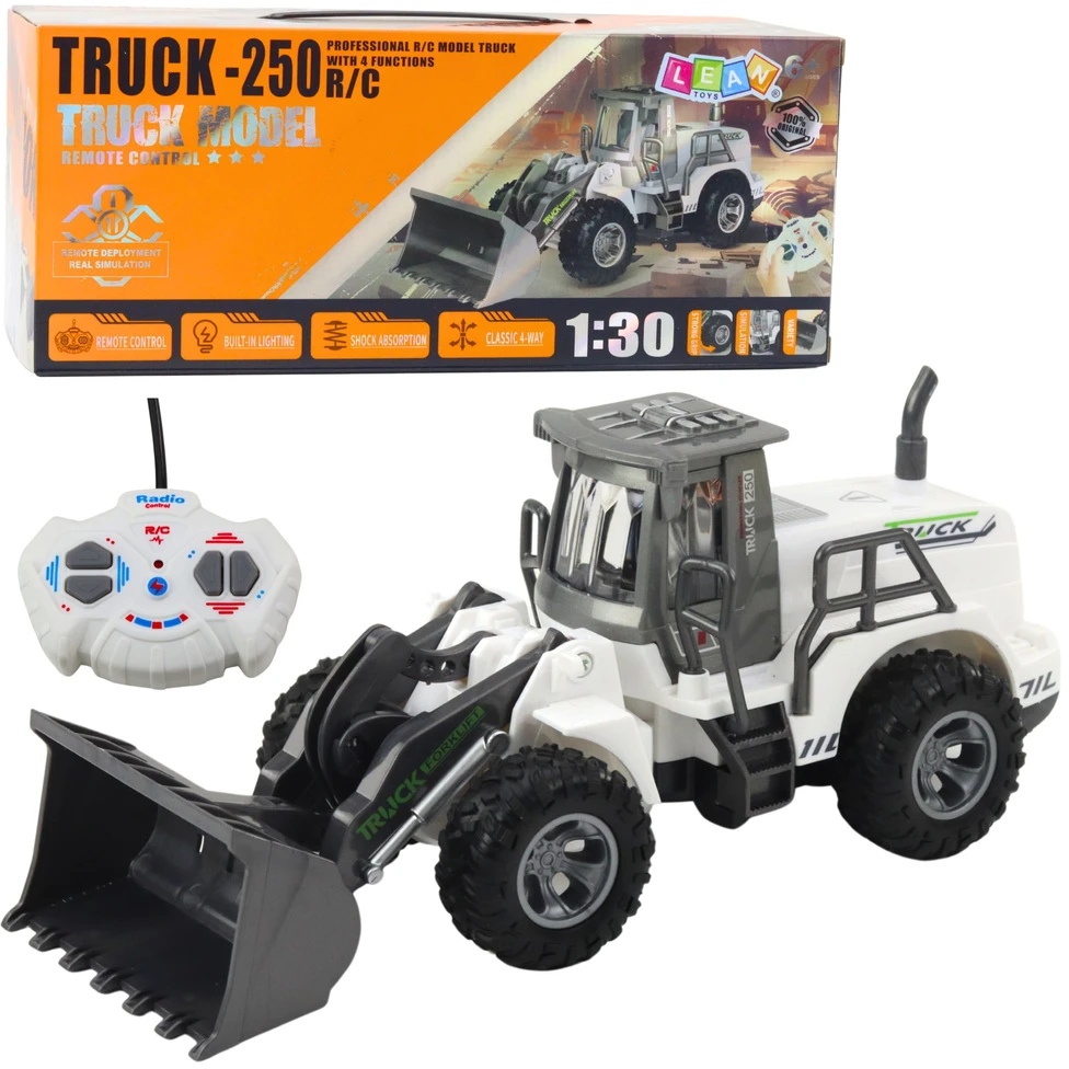 Lean Toys Nuotolinio valdymo ekskavatorius RC-250 su LED apšvietimu 1:30