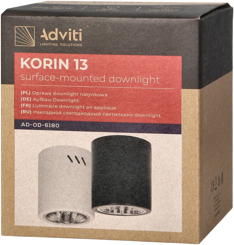 Lubinis šviestuvas Orno KORIN 13, įleidžiamas šviestuvas, 60 W, E27, plienas, baltas
