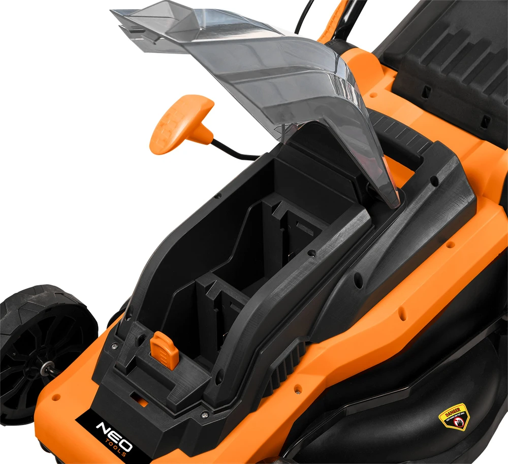 Vejapjovė NEO TOOLS 04-640, 36V, 38 cm, 45L krepšelis
