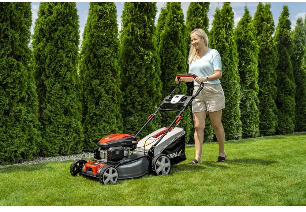 Dedra Benzininė vejapjovė su nap., 3,6kw, v200 196cc loncin,51cm