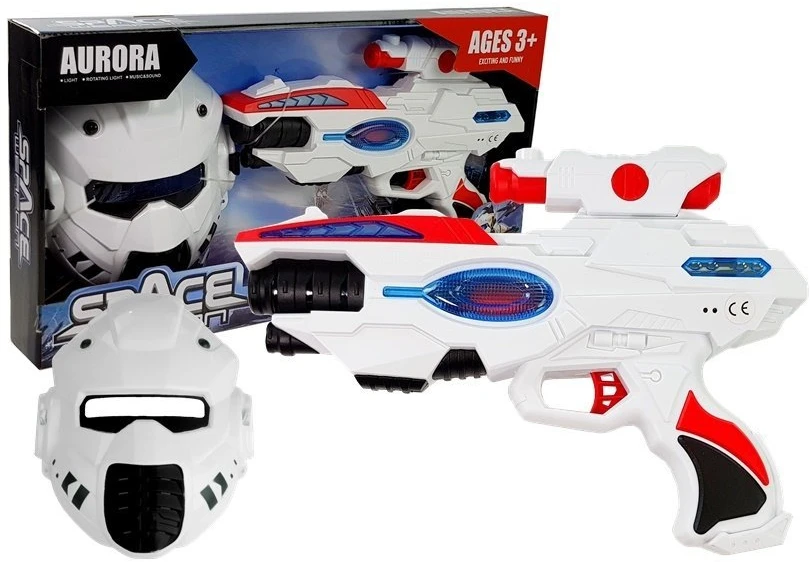 Lean Toys Žaislų rinkinys su šalmu ir lazeriniu kardu vaikams