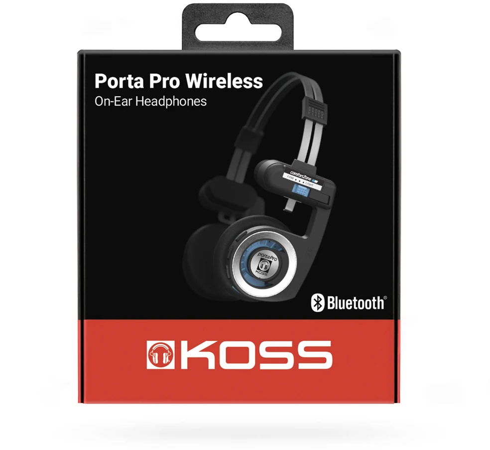 „Koss PortaPro Wireless 2.0“ ausinės, juodos