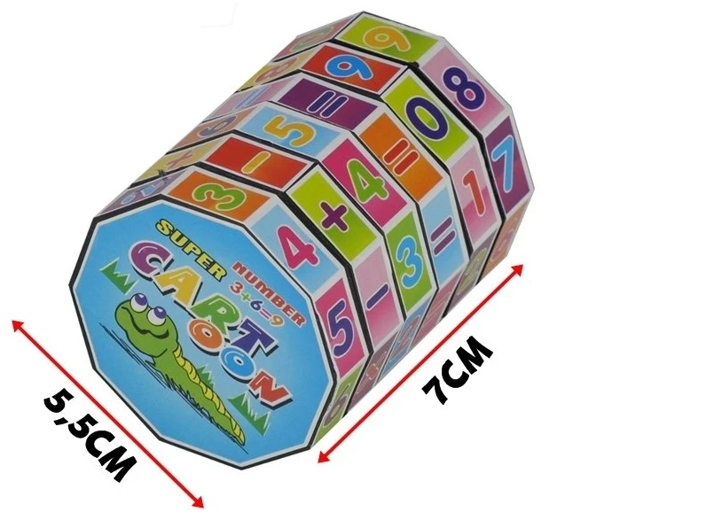 Lean Toys Edukacinis matematinis kubas Cartoon