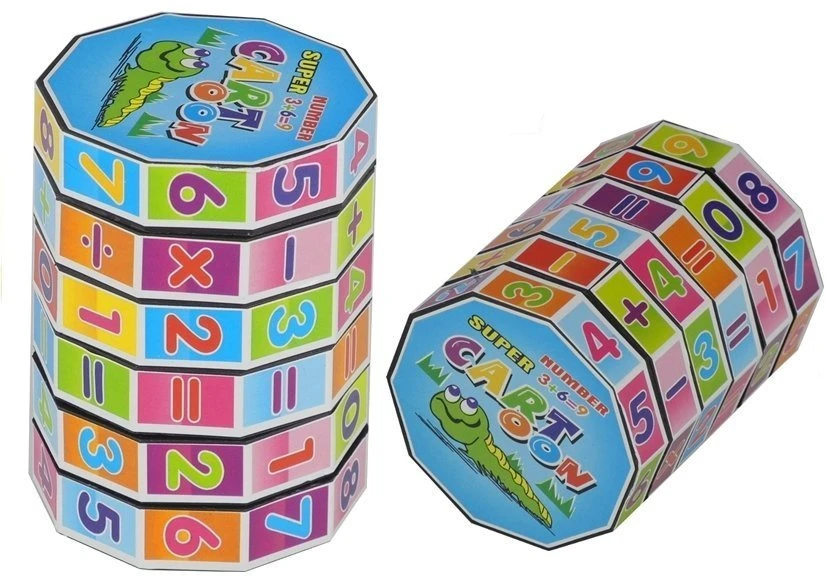 Lean Toys Edukacinis matematinis kubas Cartoon