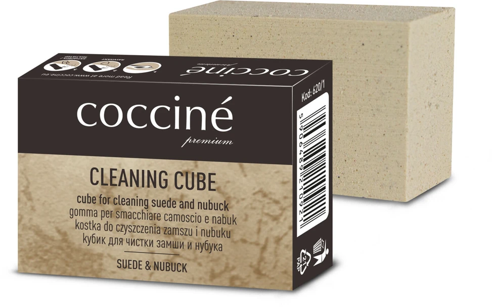 Coccine Kostka Guminis blokelis zomšos ir nubuko valymui (620/1), kokcinas
