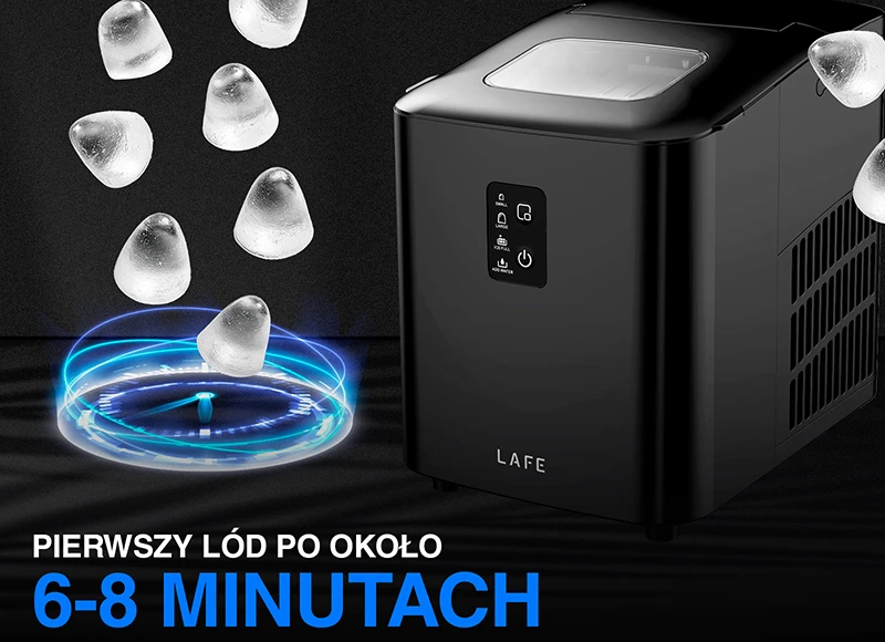 Lafe ledo kubelių gaminimo aparatas juodas