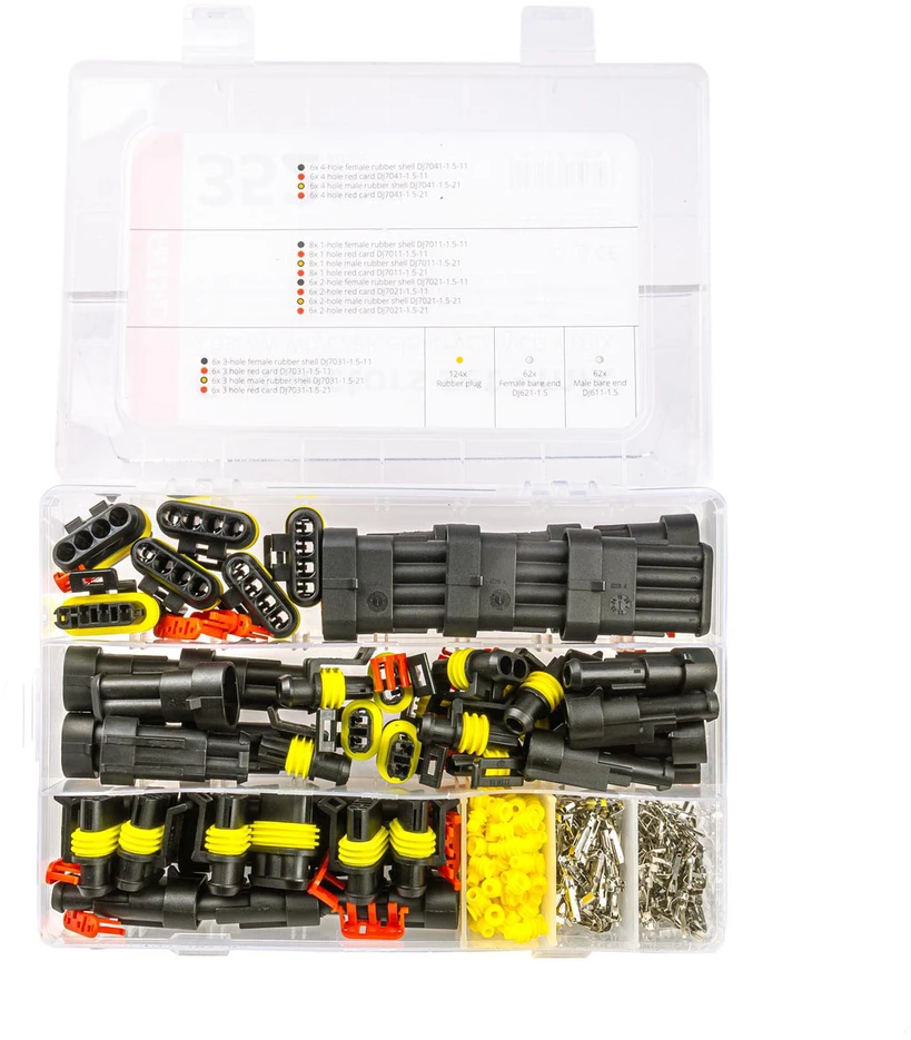 Hermetinių „Superseal“ jungčių ir kištukų komplektas 352 vnt., AMIO-03035