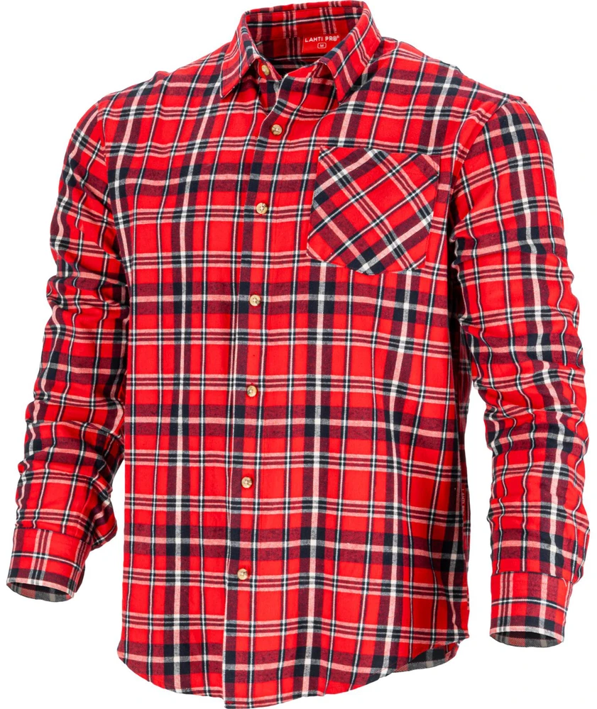 Lahti Pro Koszula Flaneliniai marškiniai, raudoni ir tamsiai mėlyni, 170 g/m2, "m", ce, lahti