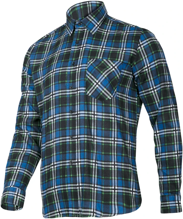 Koszula Mėlyni languoti flaneliniai marškiniai, 120 g/m2, "s", ce, lahti
