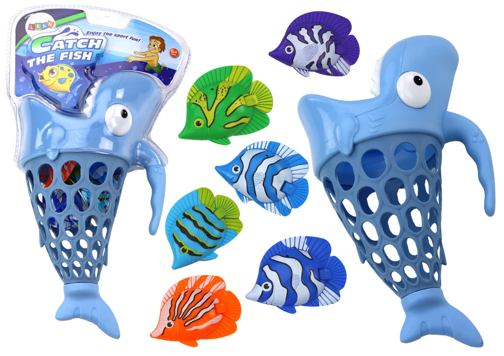 Žvejybos rinkinys vaikams Lean Toys su ryklio krepšiu