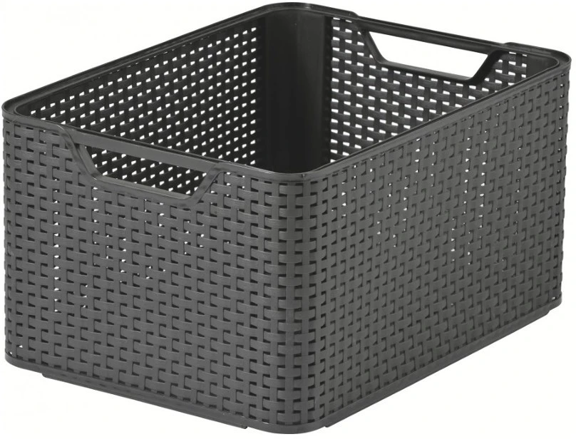 Curver Daiktadėžė su dangčiu Style, metalinė sidabrinė, 30l, L
