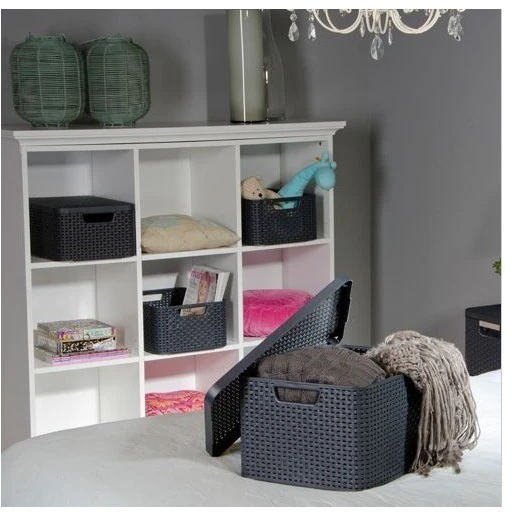 Curver Daiktadėžė su dangčiu Style, metalinė sidabrinė, 30l, L