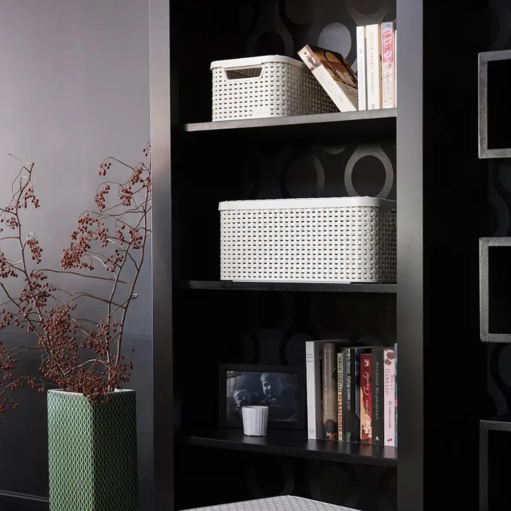 Dėžė su dangčiu Style Box Rattan S Curver 6L šviesiai pilka