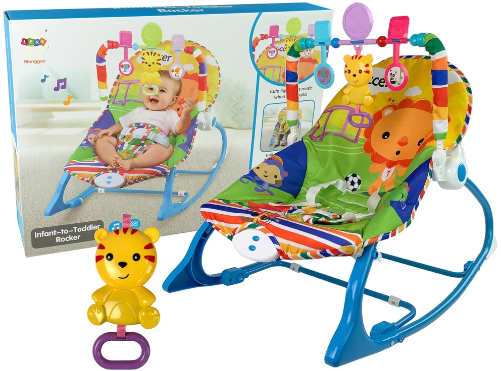 Lean Toys 2-in-1 sūpuoklė-kėdutė su tigru