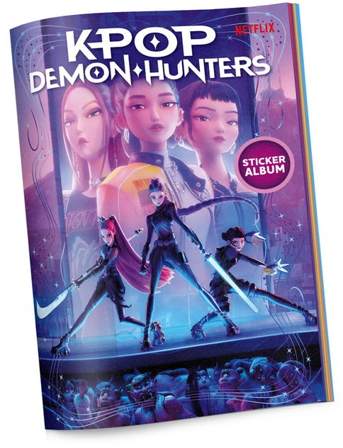 Kpop Demon Hunters K-pop demonų medžiotojai - lipdukų albumas - 2 aklųjų maišeliai - DK/NO (374-0002)
