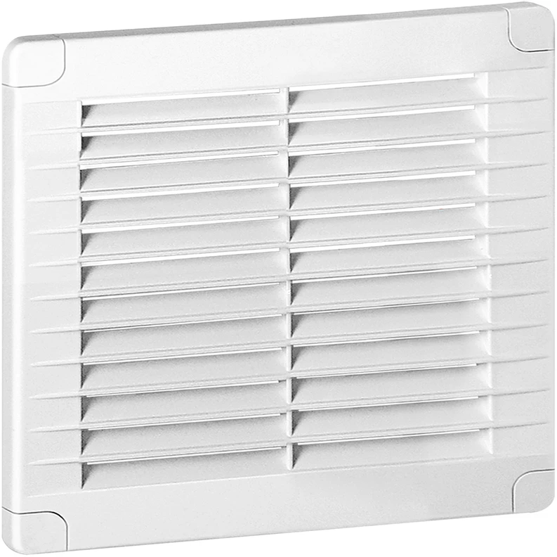 Kratka Grotelės su galiniais dangteliais 150x150, baltos