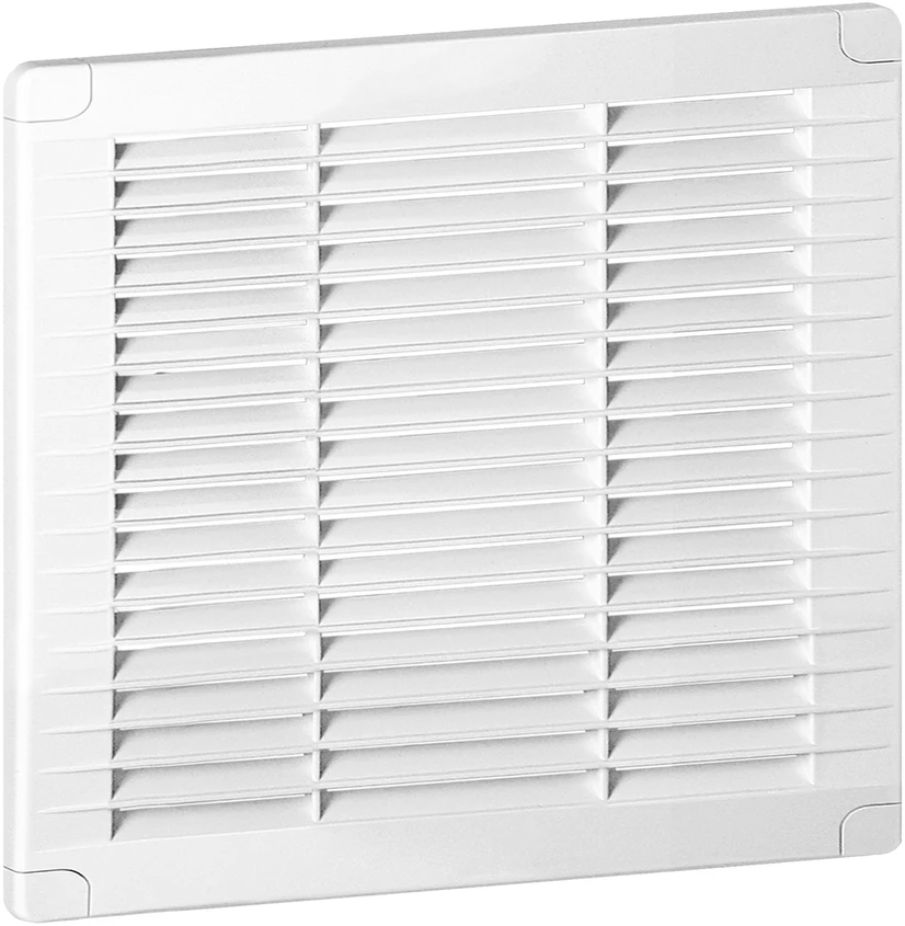 Kratka Grotelės su galiniais dangteliais 200x200, baltos