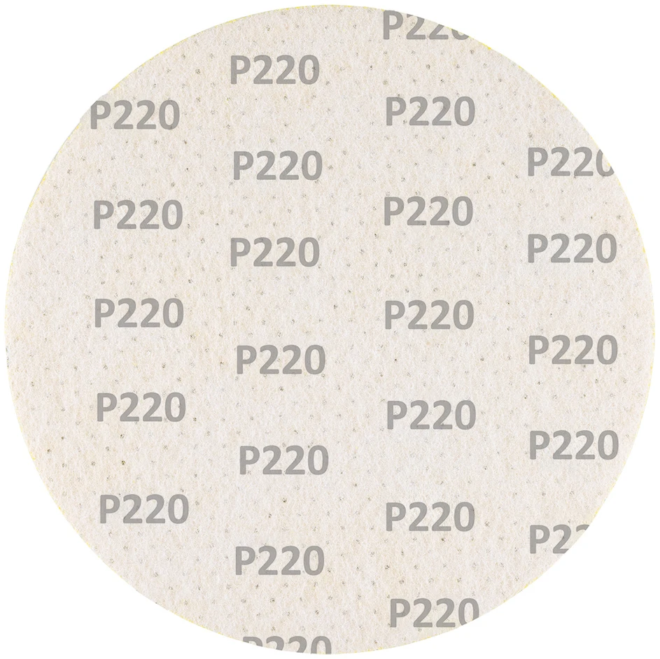 Krążki Abrazyviniai diskai, perforuoti, su lipniomis juostelėmis, 225 mm, P220, 5 vnt.