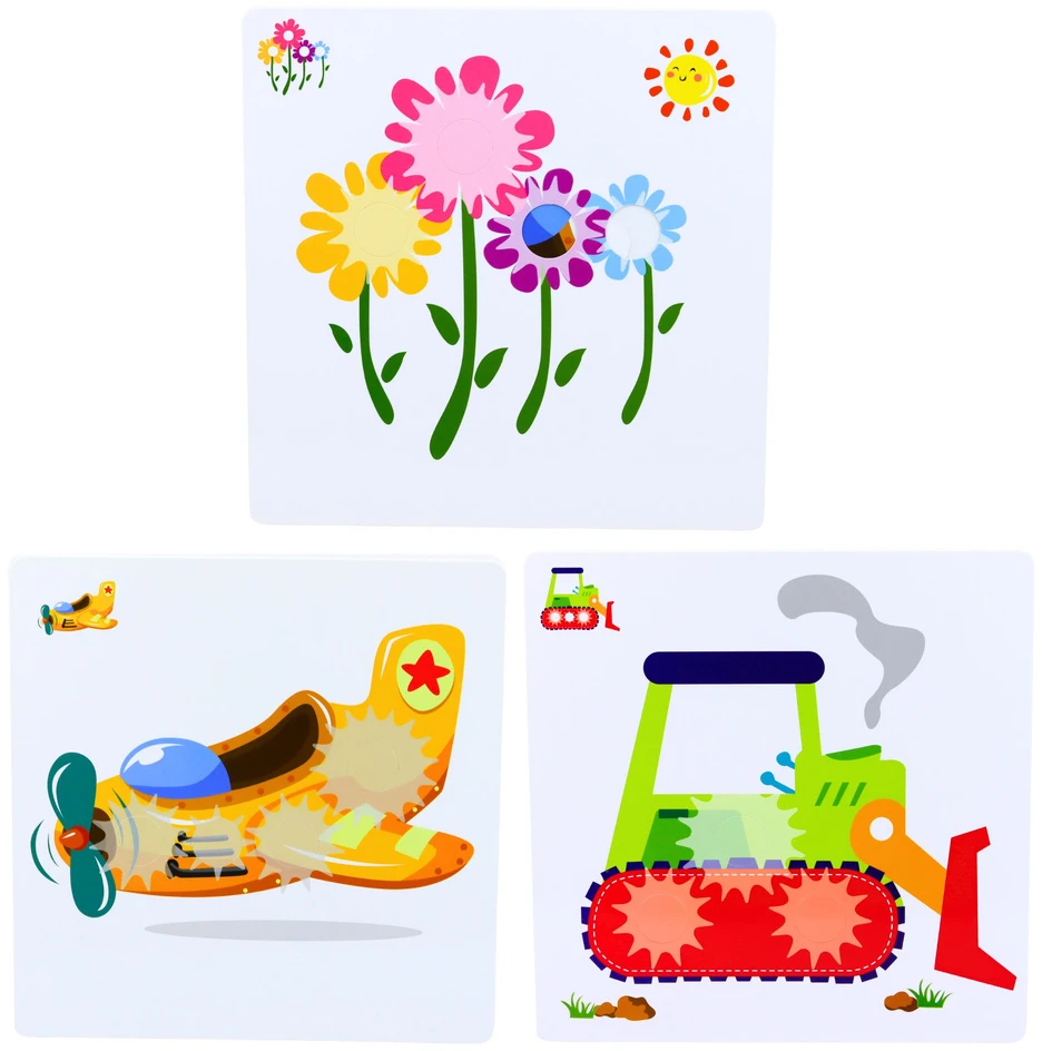 Lean Toys Dėlionė su krumpliaračiais 25 vnt.