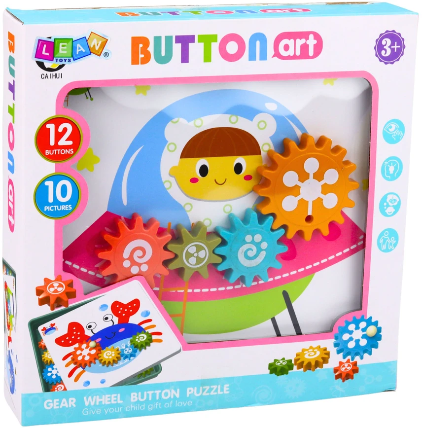 Lean Toys Dėlionė su krumpliaračiais 25 vnt.