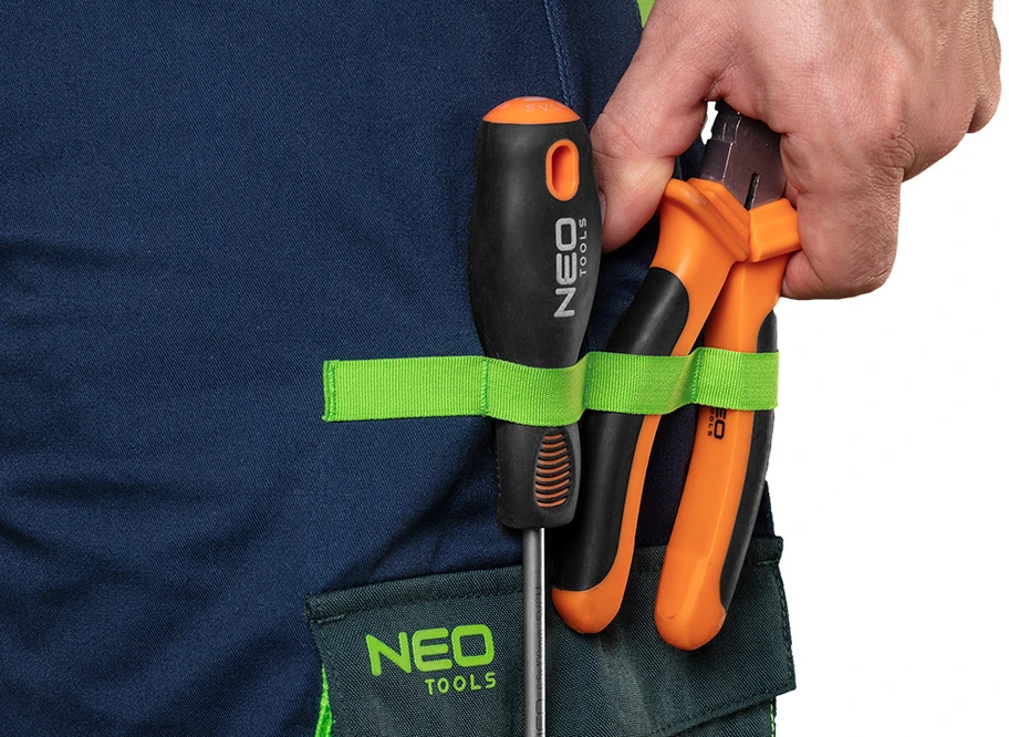 Neo Tools Krótkie PREMIUM šortai, 62% medvilnės, 35% poliesterio, 3% elastano, XS dydis