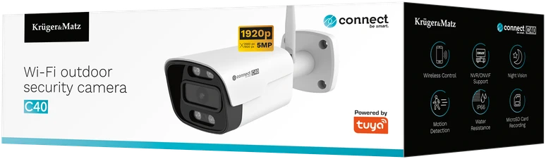 Kruger & Matz Connect C40 Tuya lauko Wi-Fi kamera