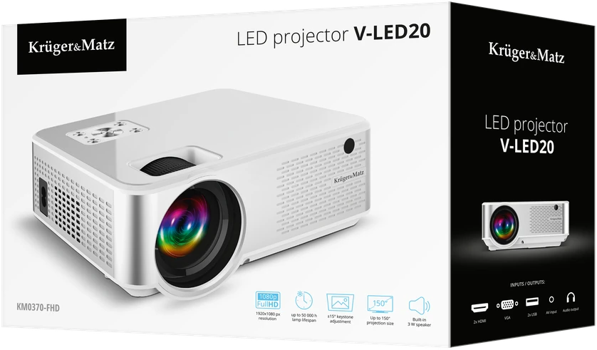 LED Projektorius Kruger & Matz V-LED20 (KM0370-FHD)