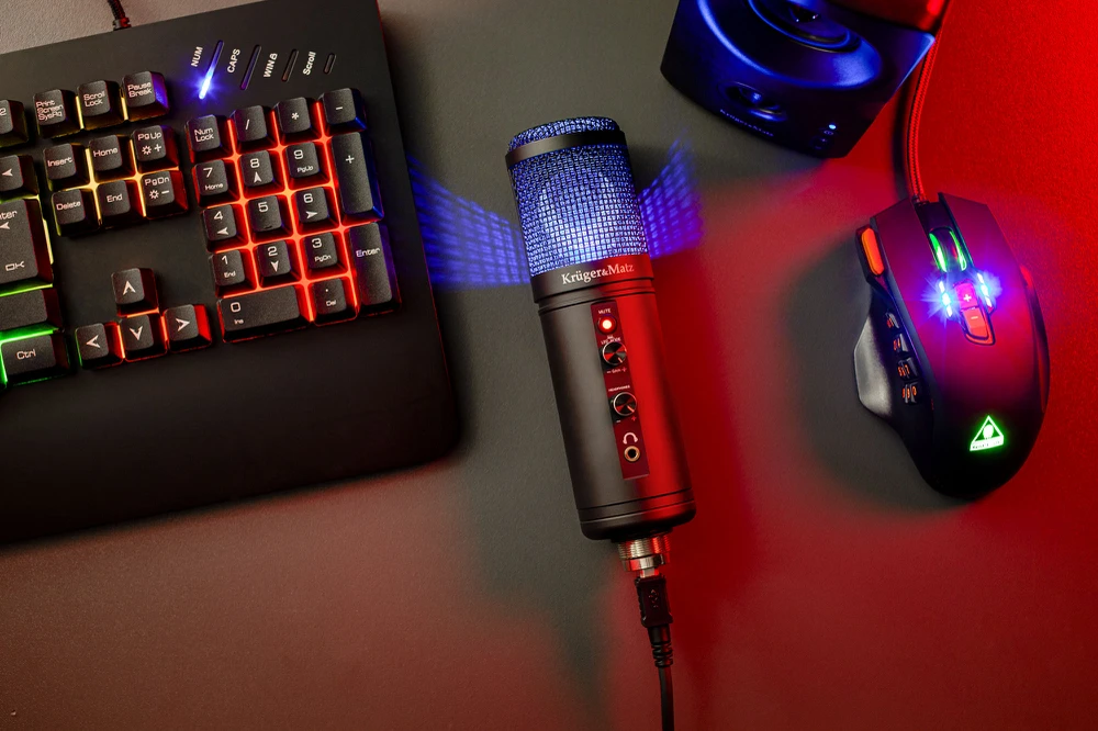 Kruger & Matz Warrior GV-100 USB žaidimų / vlogger mikrofonas
