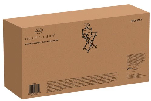 Beautylushh Aliuminio makiažo kėdė su galvos atrama