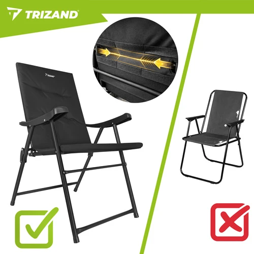 Kempingo kėdės 59x70x91cm - 2 vnt. Trizand