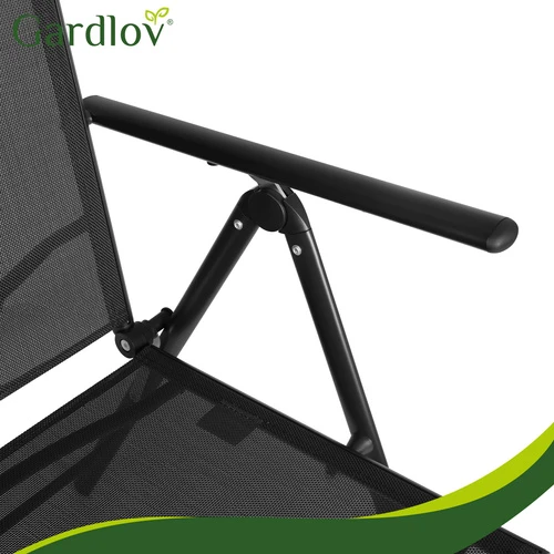 Gardlov juodas folding garden chair, 2 pieces