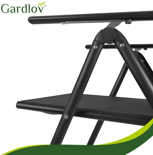 Gardlov juodas folding garden chair, 2 pieces