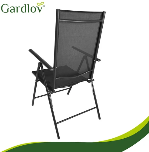 Gardlov juodas folding garden chair, 2 pieces