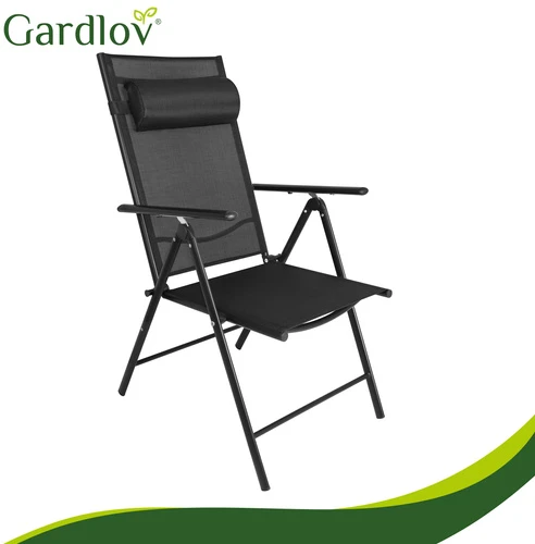Gardlov juodas folding garden chair, 2 pieces