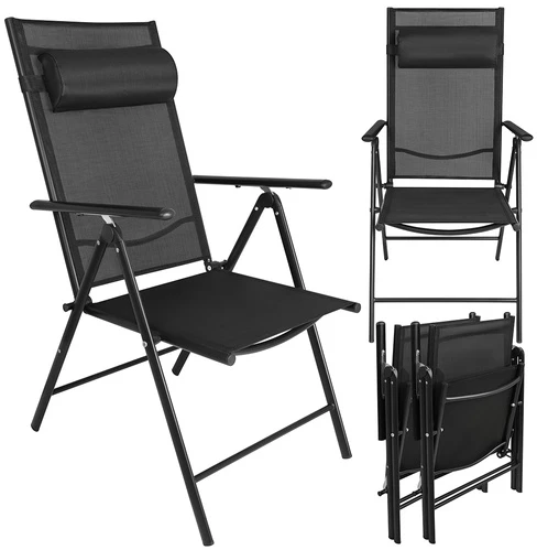 Gardlov juodas folding garden chair, 2 pieces